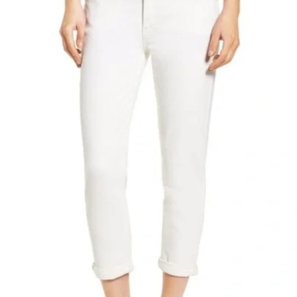 Mother Jeans The Dropout Glass Slipper Size 25 Cream Color - Picture 1 of 9